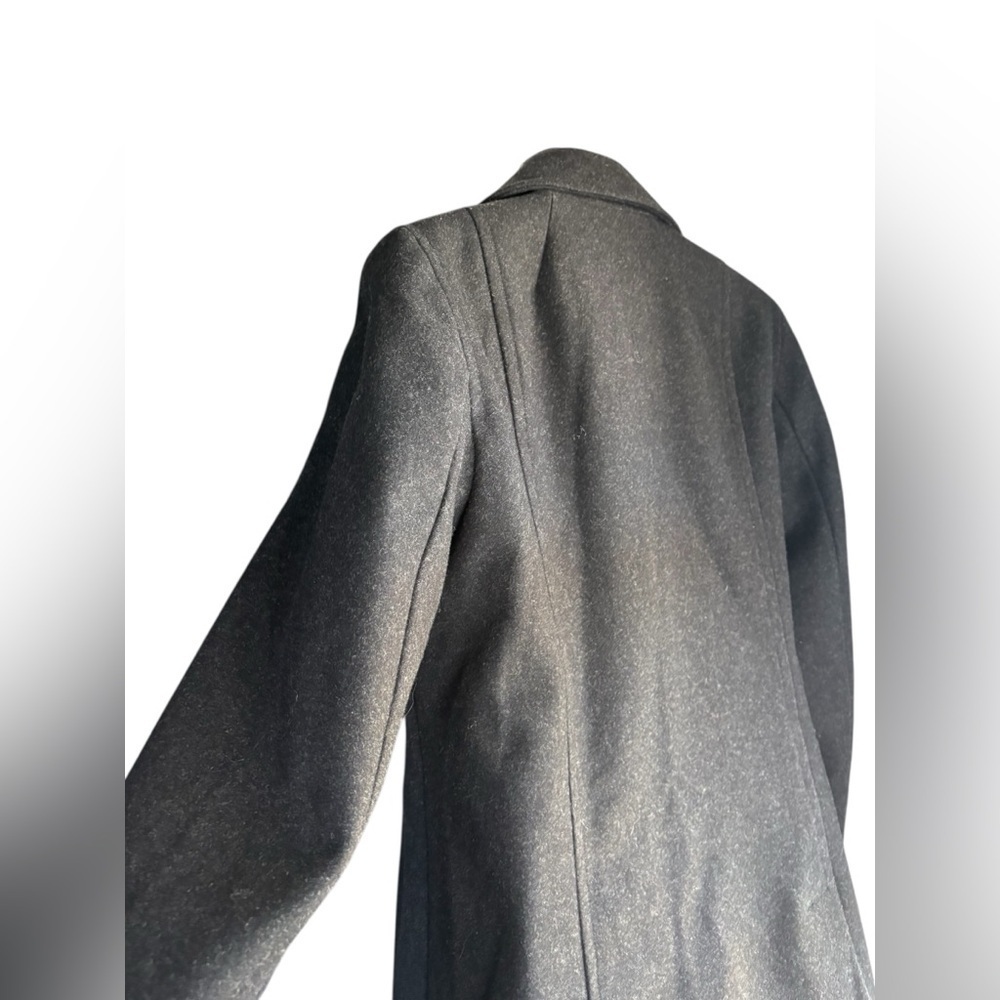 J. Crew Classic Double Breast Pea Coat Black Wool Blend Pockets Collared Size S - Picture 5 of 11